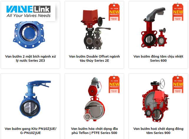 các loại van bướm thông dụng